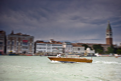 Speed boat in Venice