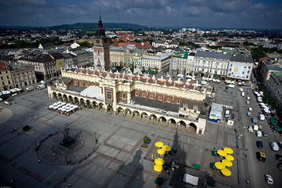 View from St Mary's Church, overlooking Main Market Square