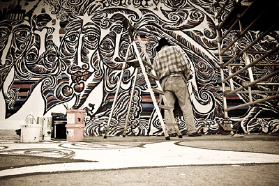 Berlin Wall being Painted