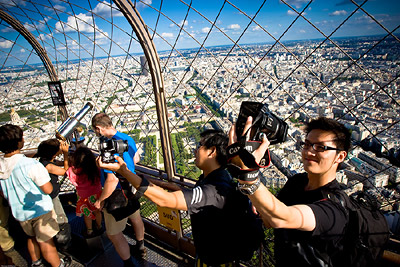 View from almost 300m up Eiffel Tower