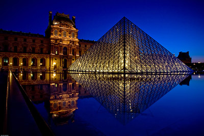 Louvre Pyramid Twilight